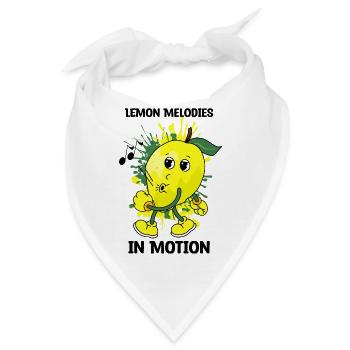 Pfeifende Zitrone - Bandana - Weiß - Vorne