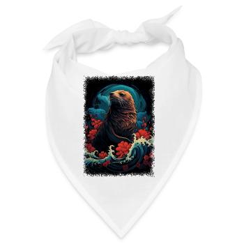 sweet digital art animal rights activists seals - Bandana - Weiß - Vorne