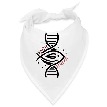 Science & Faith - DNA & Fisch. - Bandana - Weiß - Vorne