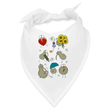 Kiwi Mix sprichwörtlich - Bandana - Weiß - Vorne