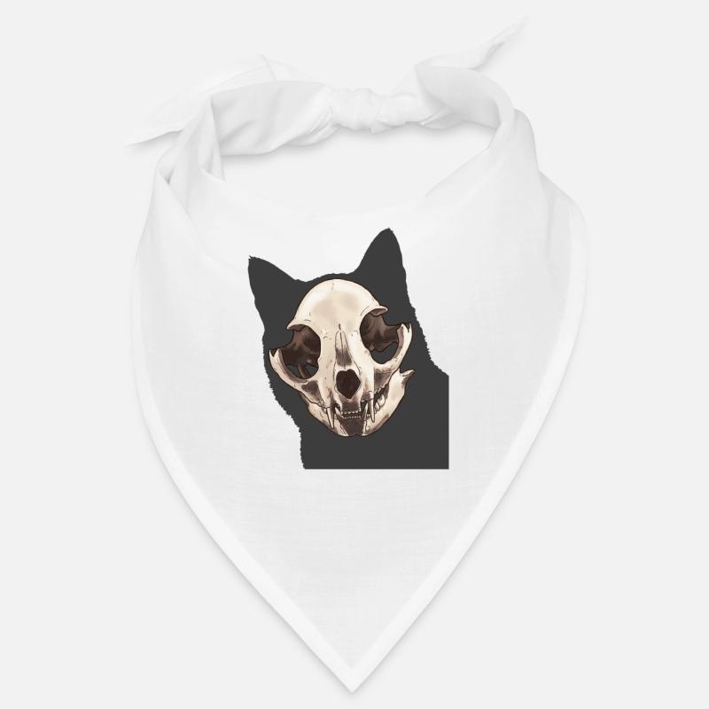 Crâne de chat - Bandana - blanc