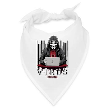 Anonymous Hacker - Bandana - Weiß - Vorne