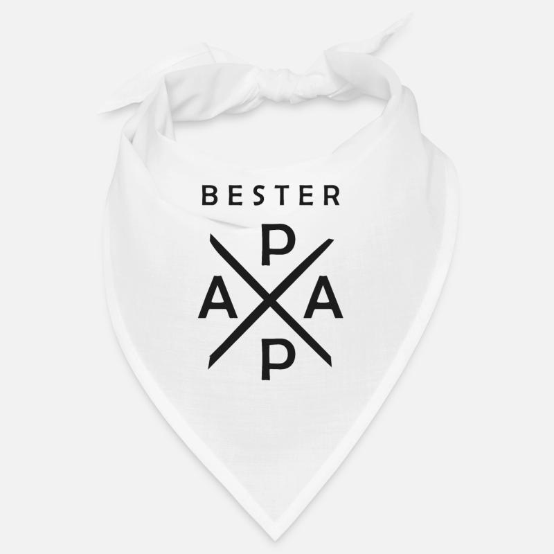 papa bester papa - Bandana - Weiß