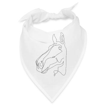 Pferdekopf Rocco - Bandana - Weiß - Vorne