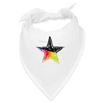star pride black drawn path - Bandana - Weiß - Vorne