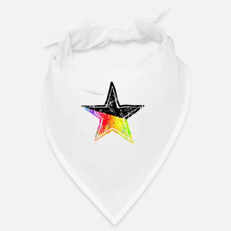 Star Pride Black Drawn Path Bandana