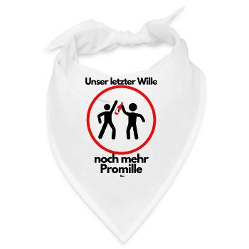 Malle Unser letzter Wille - Bandana - Weiß - Vorne