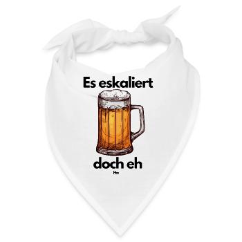 Malle Es eskaliert eh - Bandana - Weiß - Vorne