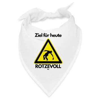 Malle Ziel für heute - Bandana - Weiß - Vorne