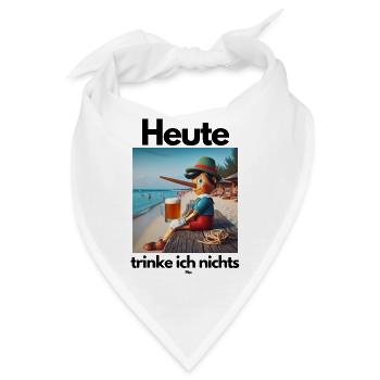 Malle Heute trinke ich - Bandana - Weiß - Vorne