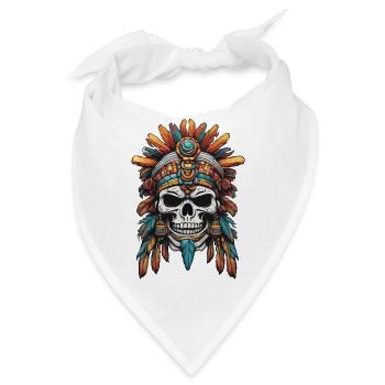 Mayan / Hochkultur / Peru / Maya Kalender / Motiv - Bandana - Weiß - Vorne