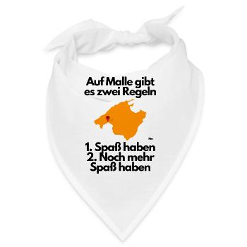 Malle Auf Malloca Spaß haben - Bandana - Weiß - Vorne