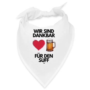 Malle WIR SIND DANKBAR FÜR DEN SUFF 2 - Bandana - Weiß - Vorne