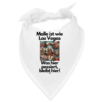 Malle Was auf Mallorca passiert bleibt Mallorca - Bandana - Weiß - Vorne