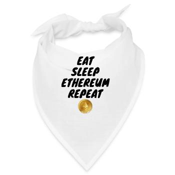 Krypto Eat sleep Repeat ETH - Bandana - Weiß - Vorne