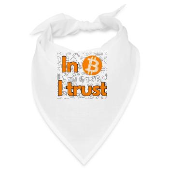 Krypto In Bitcoin we trust 2 BTC - Bandana - Weiß - Vorne