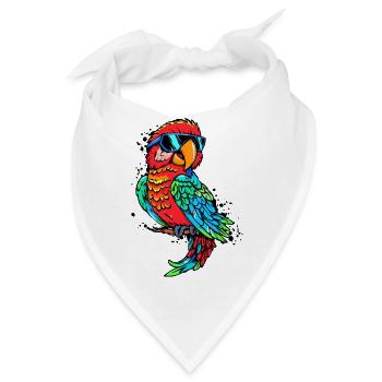 Vogelliebhaber Tier Papagei Vogel Zootiere - Bandana - Weiß - Vorne