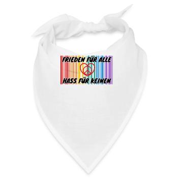 Demo Frieden für alle Hass für keinen 6 FCKAFD - Bandana - Weiß - Vorne
