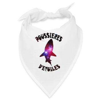 Sternenstaub-Hai - Bandana - Weiß - Vorne
