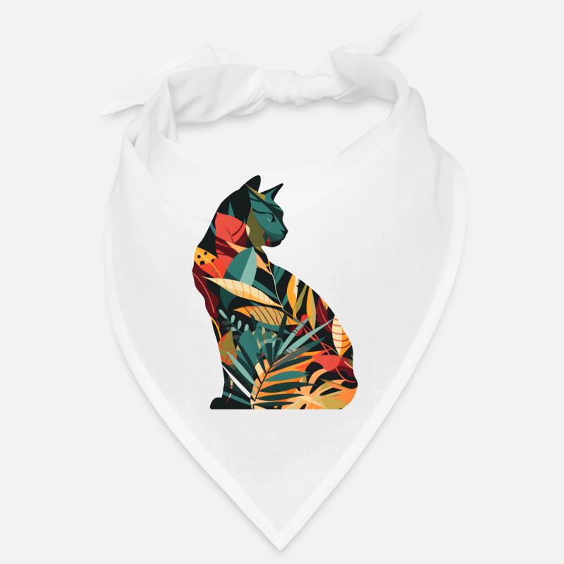 Silhouette de chat Look rétro Bandana