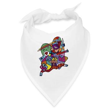 Harmonie in der Vielfalt - Bandana - Weiß - Vorne