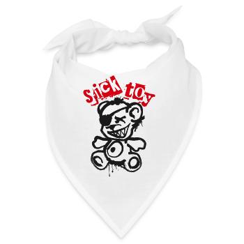 Sick Toy Teddy - Bandana - Weiß - Vorne