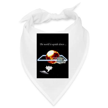 Die Welt steht Kopf - Bandana - Weiß - Vorne