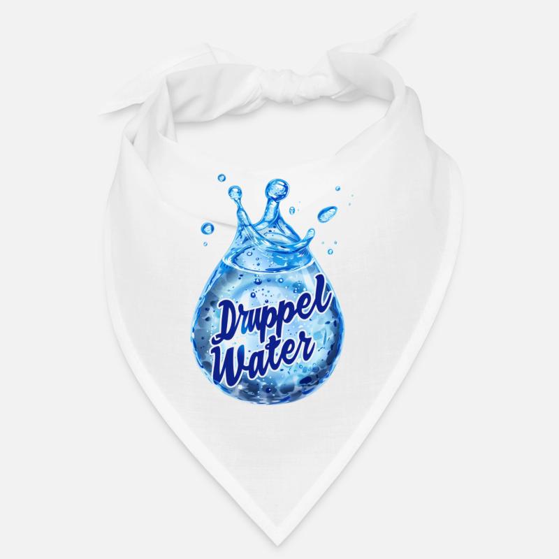 Wassertropfen - Bandana - Weiß