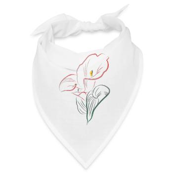 CALLA mix Rot-Pink - Bandana - Weiß - Vorne