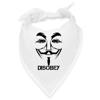 Disobey Anonymous - Bandana - Weiß - Vorne