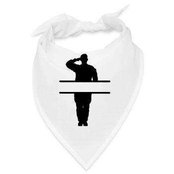 Gruß des Respekts Banner - Bandana - Weiß - Vorne