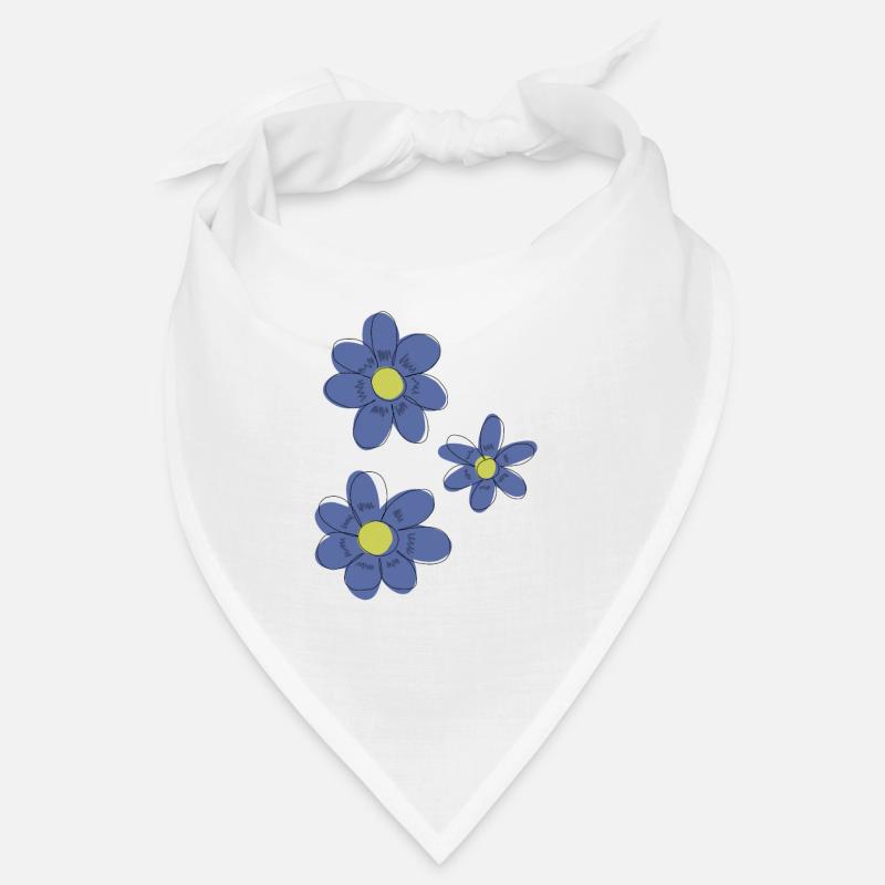 Fleurs bleues Bandana