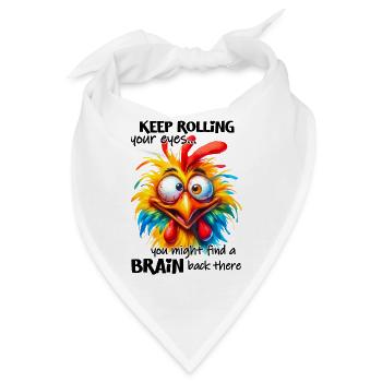 Tier Huhn Henne Bunte Farm Isolierter Hahn - Bandana - Weiß - Vorne