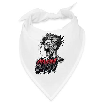 Schrei - Bandana - Weiß - Vorne