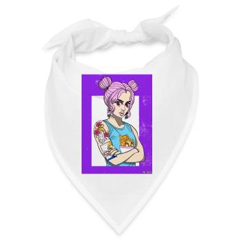 Otaku girl - Bandana - Weiß - Vorne