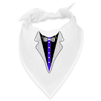 tuxedo hemd - Bandana - Weiß - Vorne