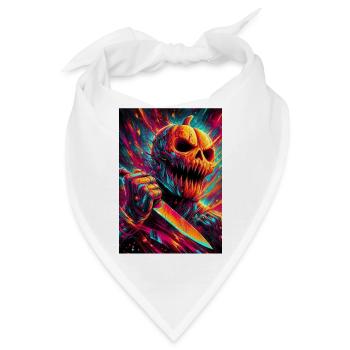 HALLOWEEN NEON KÜRBIS HORROR - Bandana - Weiß - Vorne