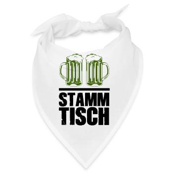 bier stammtisch - Bandana - Weiß - Vorne