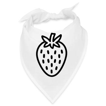 Erdbeere - Bandana - Weiß - Vorne