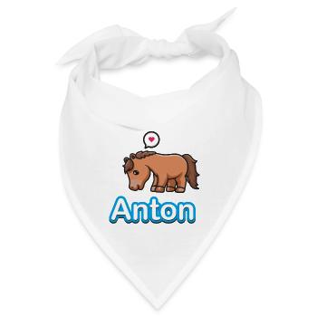 Falkenhof Anton Comic Pferd - Bandana - Weiß - Vorne