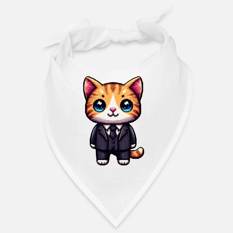 Pixel-Art-Katze Bandana