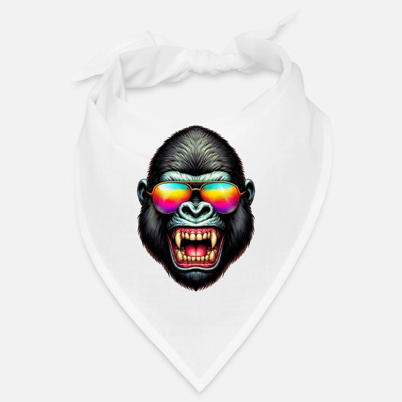 Gorilla - Bandana - Weiß