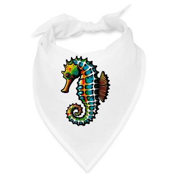 Seepferdchen - Bandana - Weiß - Vorne