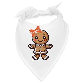 Lebkuchen Girl - Bandana - Weiß - Vorne