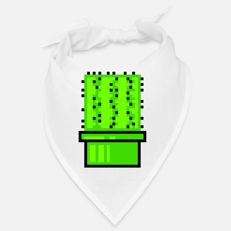 Cactus Cactus Rétro Jeu Vidéo Pot De Fleur Pixel Bandana