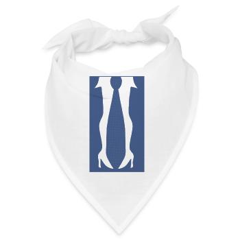 Beine mit hohen Absätzen oder einer Krawatte in dieser lustigen Optik - Bandana - Weiß - Vorne