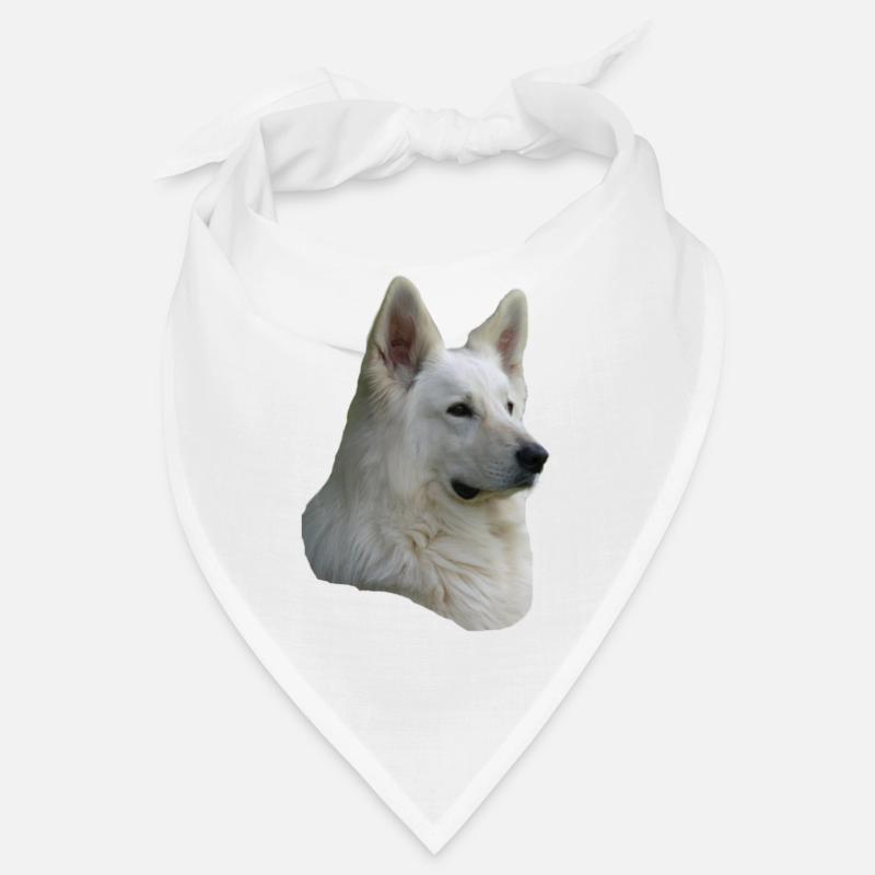 White Shepherd Head Bandana