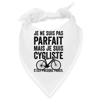 nicht perfekt, aber Radfahrer, Radfahren, Radfahren - Bandana - Weiß - Vorne