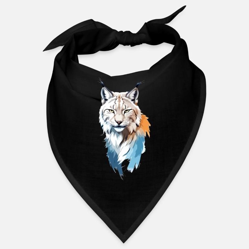 Luchs-Vektor-Kunst mit lebendiger Farbillustration Bandana