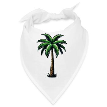 palme - Bandana - Weiß - Vorne